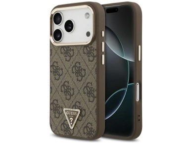 Guess 4G Triangle Logo MagSafe Case for iPhone 17 Pro / 18 Pro - Brown Guess 4G Triangle Logo MagSafe Case for iPhone 17 Pro / 18 Pro - Brown