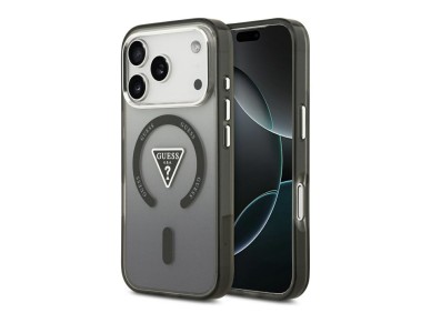 Funda Guess IML con logotipo triangular degradado y MagSafe para iPhone 17 Pro - Negra