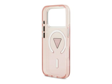 Guess IML Gradient Triangle Logo MagSafe Case for iPhone 17 Pro - Pink