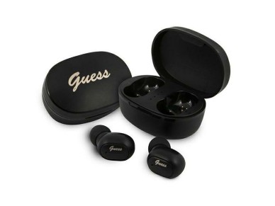 Fones de ouvido sem fio Bluetooth Guess GUTWST30BKTWS + Base de carregamento - Preto Fones de ouvido sem fio Bluetooth Guess GUTWST30BKTWS + Base de carregamento - Preto