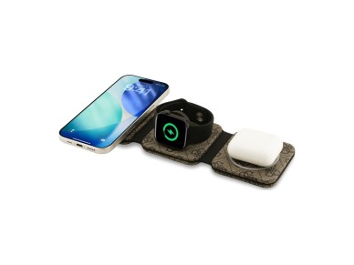 Cargador inalámbrico Guess 4G MagSafe 3 en 1 de 15 W - Marrón Cargador inalámbrico Guess 4G MagSafe 3 en 1 de 15 W - Marrón