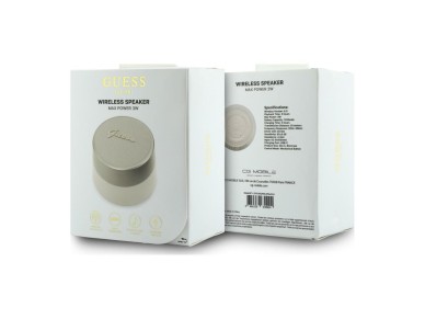 Guess 5W Script Metal Logo Bluetooth Speaker - Gold