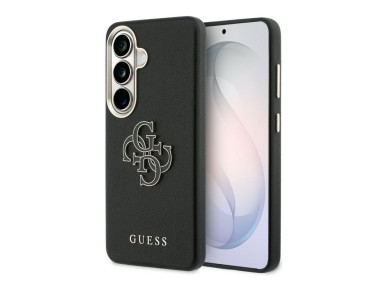 Guess Grained Big 4G Metal Logo case for Samsung Galaxy S26 - black Guess Grained Big 4G Metal Logo case for Samsung Galaxy S26 - black