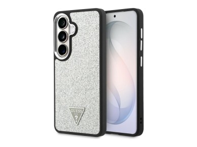 Capa MagSafe Guess Fixed Glitter Triangle para Samsung Galaxy S26 - prata Capa MagSafe Guess Fixed Glitter Triangle para Samsung Galaxy S26 - prata