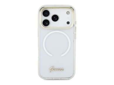 Funda metálica MagSafe Guess IML Gradient Script para iPhone Air - Blanca Funda metálica MagSafe Guess IML Gradient Script para iPhone Air - Blanca