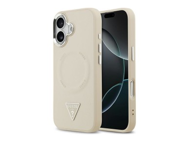 Funda Guess Triangle Logo MagSafe para iPhone 17 - Beige Funda Guess Triangle Logo MagSafe para iPhone 17 - Beige