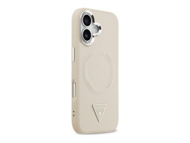 Funda Guess Triangle Logo MagSafe para iPhone 17 - Beige Funda Guess Triangle Logo MagSafe para iPhone 17 - Beige