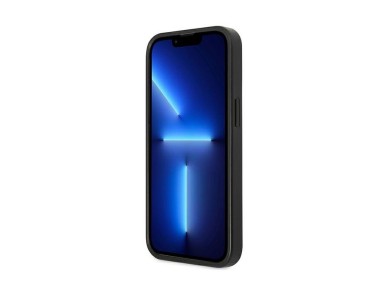 Capa Guess Saffiano com Logo Triangular e Compartimento para Cartões para iPhone 13 / 13 Pro - Preta Capa Guess Saffiano com Logo Triangular e Compartimento para Cartões para iPhone 13 / 13 Pro - Preta