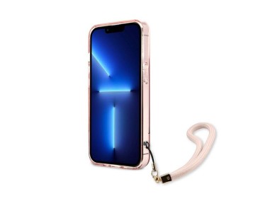 Guess Translucent Stap Case for iPhone 13 Pro Max - Pink Guess Translucent Stap Case for iPhone 13 Pro Max - Pink
