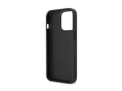 Capa Guess Saffiano com Logo Triangular e Compartimento para Cartões para iPhone 13 / 13 Pro - Preta Capa Guess Saffiano com Logo Triangular e Compartimento para Cartões para iPhone 13 / 13 Pro - Preta
