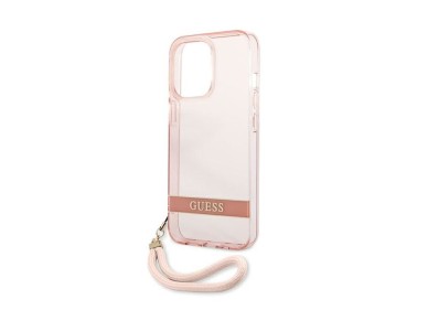 Guess Translucent Stap Case for iPhone 13 Pro Max - Pink Guess Translucent Stap Case for iPhone 13 Pro Max - Pink