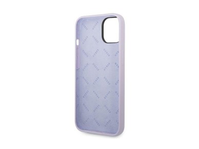 Funda Guess de silicona con logo vintage dorado para iPhone 14 / 15 Plus - Morado Funda Guess de silicona con logo vintage dorado para iPhone 14 / 15 Plus - Morado