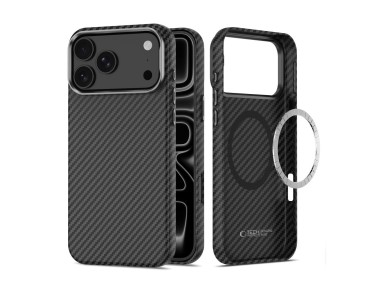 Tech-Protect Ion Carbon MagSafe Case for iPhone 18 Pro Max / 17 Pro Max - Black and Silver Tech-Protect Ion Carbon MagSafe Case for iPhone 18 Pro Max / 17 Pro Max - Black and Silver
