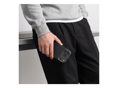 Funda Tech-Protect Ion Carbon MagSafe para iPhone 18 Pro / 17 Pro - Negro y Plata Funda Tech-Protect Ion Carbon MagSafe para iPhone 18 Pro / 17 Pro - Negro y Plata