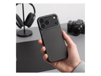 Funda Tech-Protect Ion Carbon MagSafe para iPhone 18 Pro / 17 Pro - Negro y Plata Funda Tech-Protect Ion Carbon MagSafe para iPhone 18 Pro / 17 Pro - Negro y Plata
