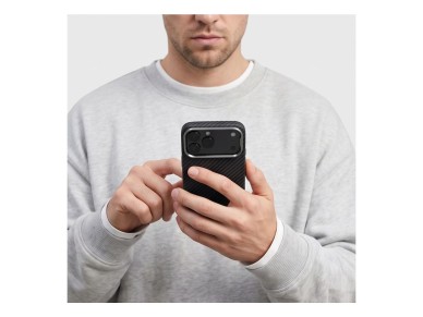 Funda Tech-Protect Ion Carbon MagSafe para iPhone 18 Pro / 17 Pro - Negro y Plata Funda Tech-Protect Ion Carbon MagSafe para iPhone 18 Pro / 17 Pro - Negro y Plata