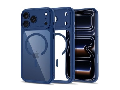 Capa Tech-Protect MagPeak MagSafe CC para iPhone 18 Pro/17 Pro - Azul Marinho Transparente Capa Tech-Protect MagPeak MagSafe CC para iPhone 18 Pro/17 Pro - Azul Marinho Transparente