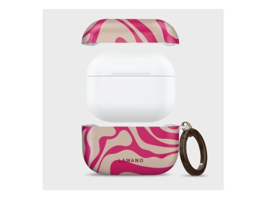 Capa protetora Lamano Tech-Protect para AirPods Pro 3 - Rosa e Bege