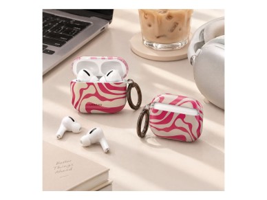 Capa protetora Lamano Tech-Protect para AirPods Pro 3 - Rosa e Bege