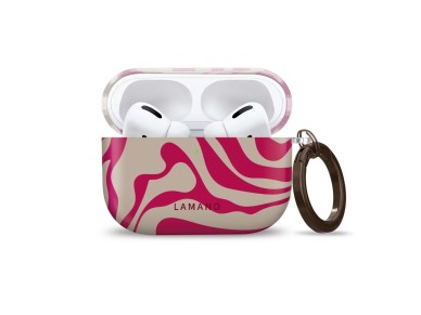 Capa protetora Lamano Tech-Protect para AirPods Pro 3 - Rosa e Bege