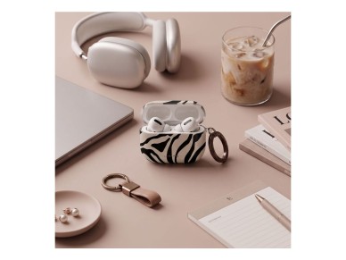 Tech-Protect Lamano case for AirPods Pro 3 - black and beige Tech-Protect Lamano case for AirPods Pro 3 - black and beige