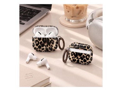 Capa Tech-Protect Lamano para AirPods Pro 3 - preta e castanha Capa Tech-Protect Lamano para AirPods Pro 3 - preta e castanha