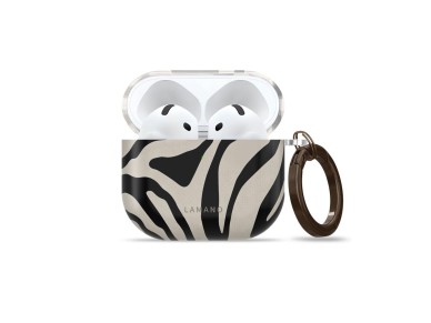 Capa Tech-Protect Lamano para AirPods 4/5 - preta e bege