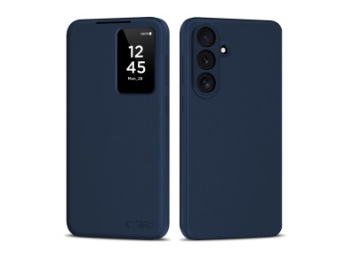 Funda tipo cartera inteligente Tech-Protect para Samsung Galaxy S26 FE - Azul marino mate Funda tipo cartera inteligente Tech-Protect para Samsung Galaxy S26 FE - Azul marino mate