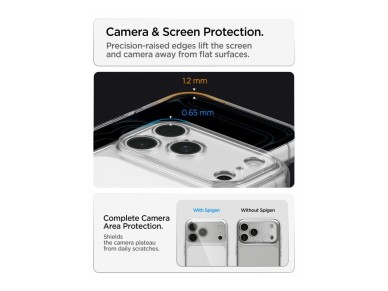 Funda Spigen Ultra Hybrid para iPhone 18 Pro / 17 Pro - Transparente
