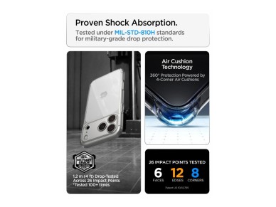 Funda Spigen Ultra Hybrid para iPhone 18 Pro / 17 Pro - Transparente