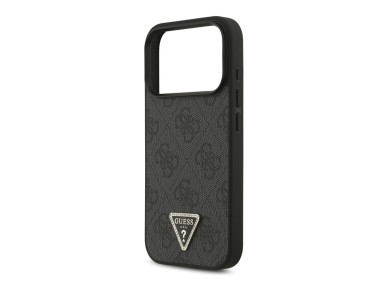 Guess Leather 4G Triangle Strass MagSafe Case for iPhone 18 Pro / 17 Pro - Black Guess Leather 4G Triangle Strass MagSafe Case for iPhone 18 Pro / 17 Pro - Black