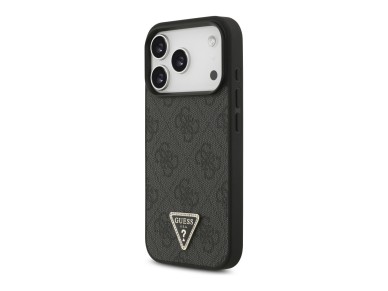 Guess Leather 4G Triangle Strass MagSafe Case for iPhone 18 Pro / 17 Pro - Black Guess Leather 4G Triangle Strass MagSafe Case for iPhone 18 Pro / 17 Pro - Black
