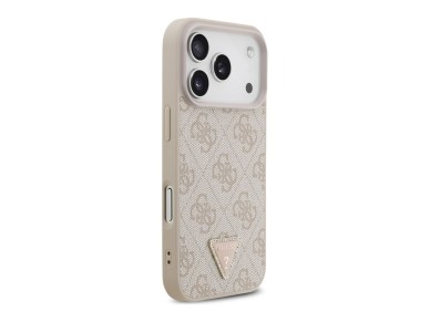 Guess Leather 4G Triangle Strass MagSafe Case for iPhone 18 Pro / 17 Pro - Pink Guess Leather 4G Triangle Strass MagSafe Case for iPhone 18 Pro / 17 Pro - Pink