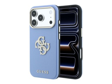 Capa Guess Smooth & Big Strass Logo para iPhone 18 Pro/17 Pro - Azul Capa Guess Smooth & Big Strass Logo para iPhone 18 Pro/17 Pro - Azul