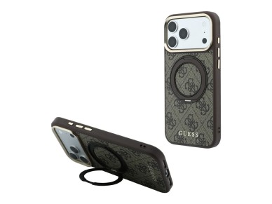 Guess Ring Stand 360 4G Classic Logo MagSafe Case for iPhone 18 Pro / 17 Pro - Brown Guess Ring Stand 360 4G Classic Logo MagSafe Case for iPhone 18 Pro / 17 Pro - Brown