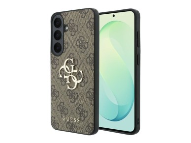Guess Leather 4G Metal Logo Case for Samsung Galaxy S26 FE - Brown Guess Leather 4G Metal Logo Case for Samsung Galaxy S26 FE - Brown