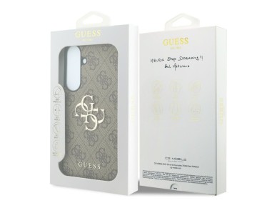 Guess Leather 4G Metal Logo Case for Samsung Galaxy S26 FE - Brown Guess Leather 4G Metal Logo Case for Samsung Galaxy S26 FE - Brown