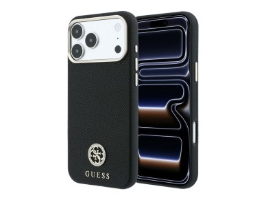 Guess Grained Round Strass Logo MagSafe Case for iPhone 18 Pro Max / 17 Pro Max - Black Guess Grained Round Strass Logo MagSafe Case for iPhone 18 Pro Max / 17 Pro Max - Black