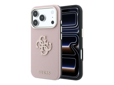 Funda Guess con logo grande y textura granulada de resina para iPhone 18 Pro / 17 Pro - Rosa Funda Guess con logo grande y textura granulada de resina para iPhone 18 Pro / 17 Pro - Rosa
