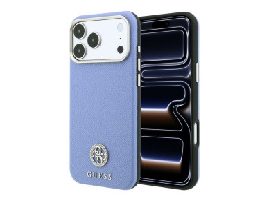 Guess Grained Round Strass Logo MagSafe Case for iPhone 18 Pro Max / 17 Pro Max - Blue Guess Grained Round Strass Logo MagSafe Case for iPhone 18 Pro Max / 17 Pro Max - Blue