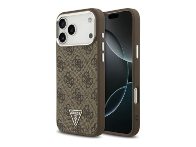 Guess 4G Triangle Logo MagSafe Case for iPhone 18 Pro Max / 17 Pro Max - Brown & Silver Guess 4G Triangle Logo MagSafe Case for iPhone 18 Pro Max / 17 Pro Max - Brown & Silver