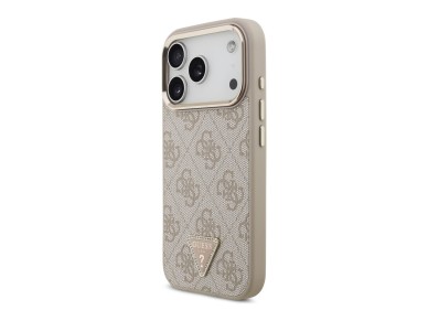 Funda Guess 4G con logo triangular y MagSafe para iPhone 18 Pro / 17 Pro - Oro rosa Funda Guess 4G con logo triangular y MagSafe para iPhone 18 Pro / 17 Pro - Oro rosa