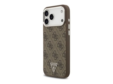 Guess 4G Triangle Logo MagSafe Case for iPhone 18 Pro Max / 17 Pro Max - Brown & Silver Guess 4G Triangle Logo MagSafe Case for iPhone 18 Pro Max / 17 Pro Max - Brown & Silver