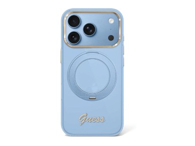 Capa MagSafe Guess IML Ring Stand 360 com Logo em Metal para iPhone 17 Pro Max / 18 Pro Max - Azul C Capa MagSafe Guess IML Ring Stand 360 com Logo em Metal para iPhone 17 Pro Max / 18 Pro Max - Azul C