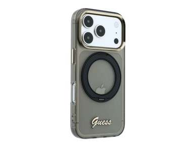 Guess IML Ring Stand 360 Script Metal Logo MagSafe Case for iPhone 17 Pro Max / 18 Pro Max - Black Guess IML Ring Stand 360 Script Metal Logo MagSafe Case for iPhone 17 Pro Max / 18 Pro Max - Black