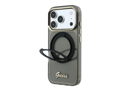 Guess IML Ring Stand 360 Script Metal Logo MagSafe Case for iPhone 17 Pro Max / 18 Pro Max - Black Guess IML Ring Stand 360 Script Metal Logo MagSafe Case for iPhone 17 Pro Max / 18 Pro Max - Black