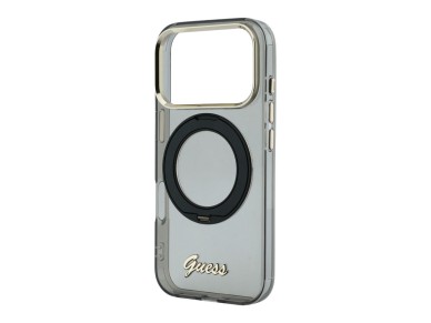Guess IML Ring Stand 360 Script Metal Logo MagSafe Case for iPhone 17 Pro Max / 18 Pro Max - Black Guess IML Ring Stand 360 Script Metal Logo MagSafe Case for iPhone 17 Pro Max / 18 Pro Max - Black