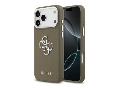 Capa Guess Granulada com Logotipo Cl�ssico 4G para iPhone 17 Pro Max - Castanho