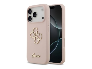 Guess Silicone Big 4G Script Case for iPhone 17 Pro - Pink Guess Silicone Big 4G Script Case for iPhone 17 Pro - Pink