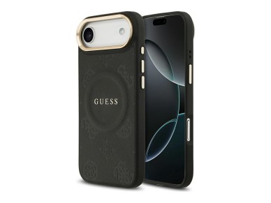 Funda Guess Peony Hot Stamp MagSafe para iPhone Air - Negra